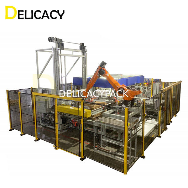 쉽게 벗겨지는 뚜?? 을 위한 완전 자동화 된 로봇 포장 기계 로 생산 효율성 향상